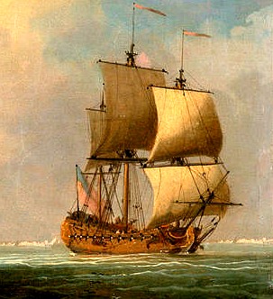 An English Frigate in a Light Breeze